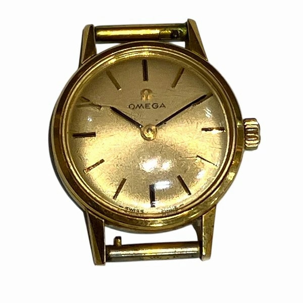 オメガ 手巻き ラウンド アンティーク 時計 腕時計 レディース【中古】