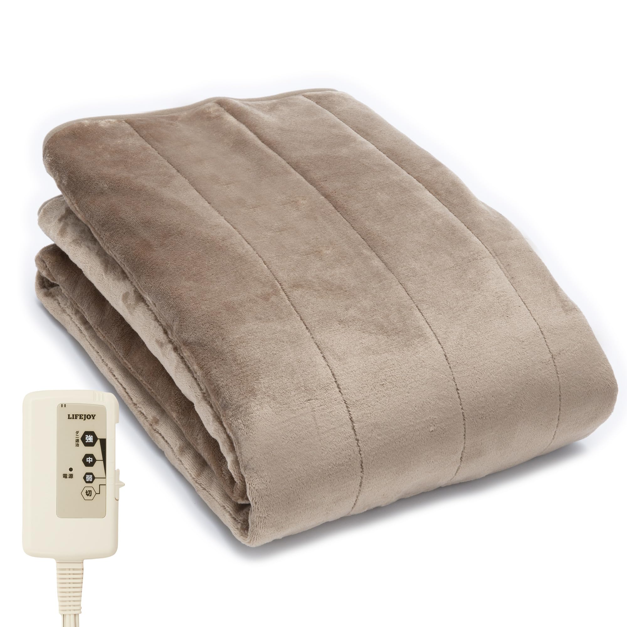 ライフジョイ 電気毛布 敷きパッド 日本製 200cm×100cm シングル モカ JCP551M