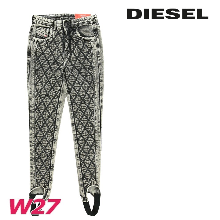 ジーンズ デニム パンツ トレンカ レディース D-DUCT-FS ヴィンテージ加工 キルティング切替 die-l-p-f8-66e