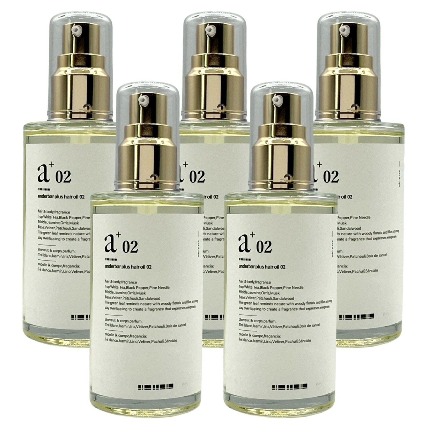 5個セット UnG アンダーバープラス ヘアオイル02 92ml スタイリングオイル hair oil
