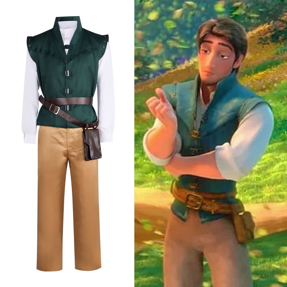 【速達!】フリン・ライドコスプレ衣装ロングヘアプリンセス魔髪の奇縁ハロウィンレタス王子コスプレ衣装