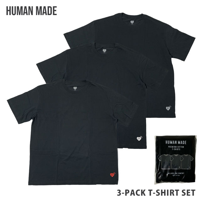 ヒューマンメイド HUMAN MADE 3-PACK T-SHIRT SET 3枚セット NIGO ニゴー APE KAWS ガールズドントクライ 200-009418-051