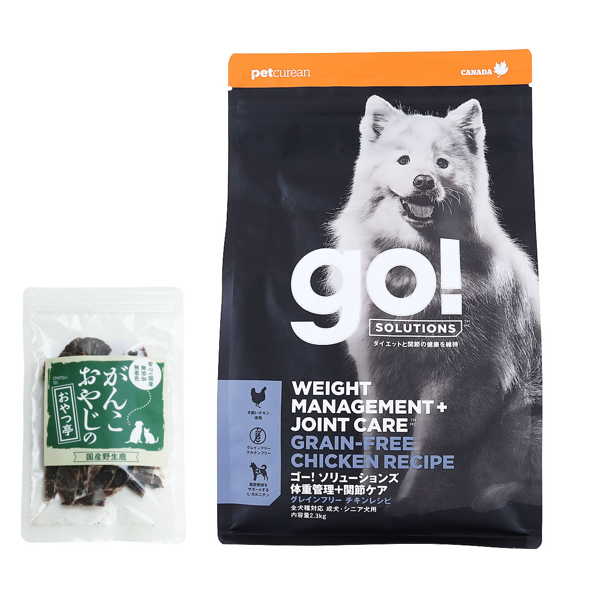 GO! ゴー ソリューションズ ダイエット+関節ケア チキン 2.3kg【国産鹿肉ジャーキー(お試しサイズ)付き】ドッグフード