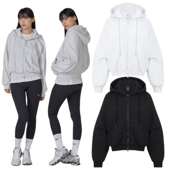 24AW 女性 裏起毛 フード クロップ ジャケット 32YE482009 32YE482011 2C 暖かいオーバーフィット デイリー ジャケット