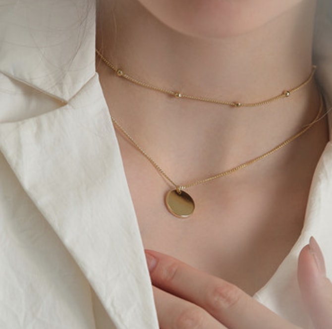 アクセサリー ネックレス かっこいい レトロ 大人女子 メンズライク マニッシュ ボーイッシュ 個性的 ゴールド フリーサイズ エレガント クール フォーマル モード系 ジュエリー 小物