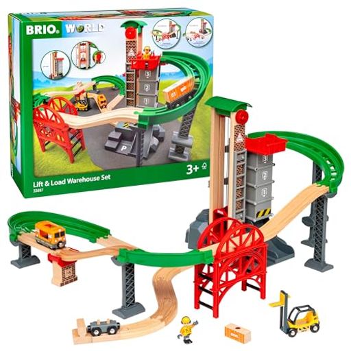 BRIO (ブリオ) ウェアハウスレールセット 33887 対象年齢 3歳~ 【おもちゃ 玩具 木製おもちゃ 木製レール レールセット プレゼント(誕生日/クリスマス)】