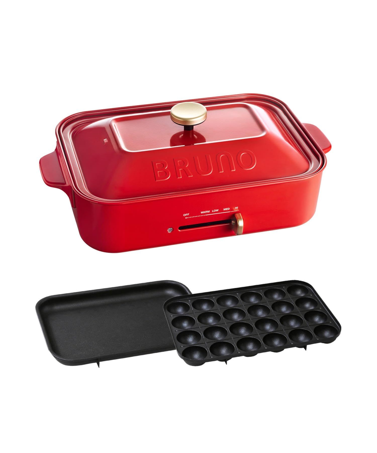 BRUNO コンパクトホットプレート レッド BOE021-RD