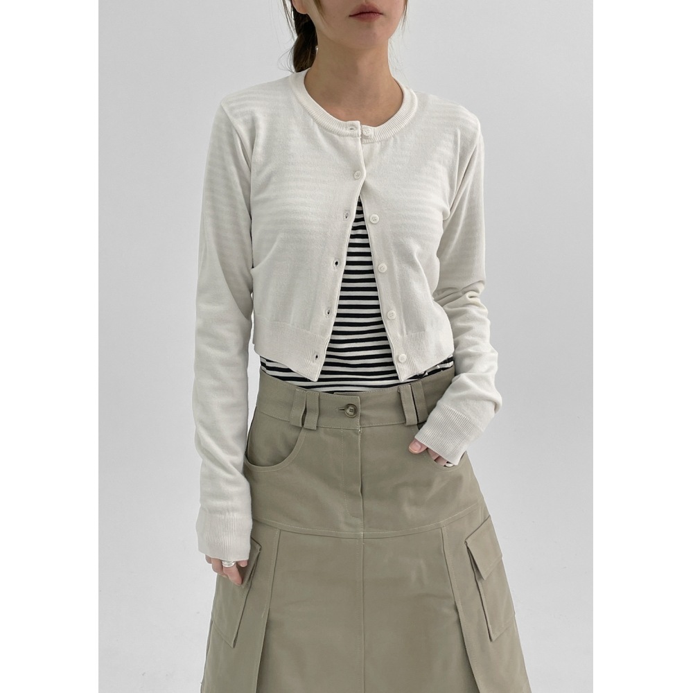 ブラックバック [春新作][MADE] ボデルリ クロップ ニット カーディガン