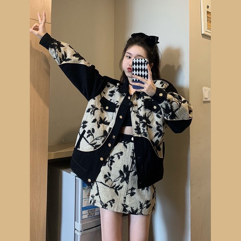 涼しく楽ちんセットアップ 新しいスーツ女性小さな男の子高級感スカート名気質 小洋服 二点セット