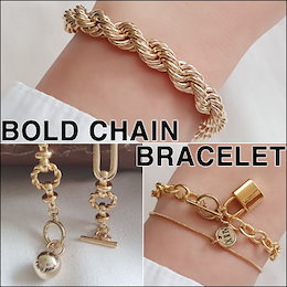 Bold chain metal bracelet 9月3日 新製品 / 太いチェーンブレスレット / ネックレス / 高級ゴールド、シルバーcolor /韓国アクセサリー