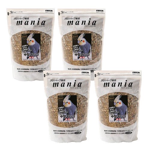 黒瀬ペットフード　プロショップ専用　ｍａｎｉａ　中型インコ　３ＬX４袋　鳥　フード　ＣＲＣ55―20―20―20―10