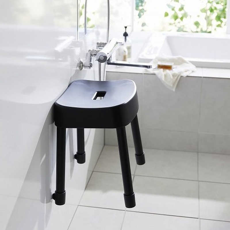 山崎実業　ミスト マグネット風呂イス SH35(ブラック) ブラック