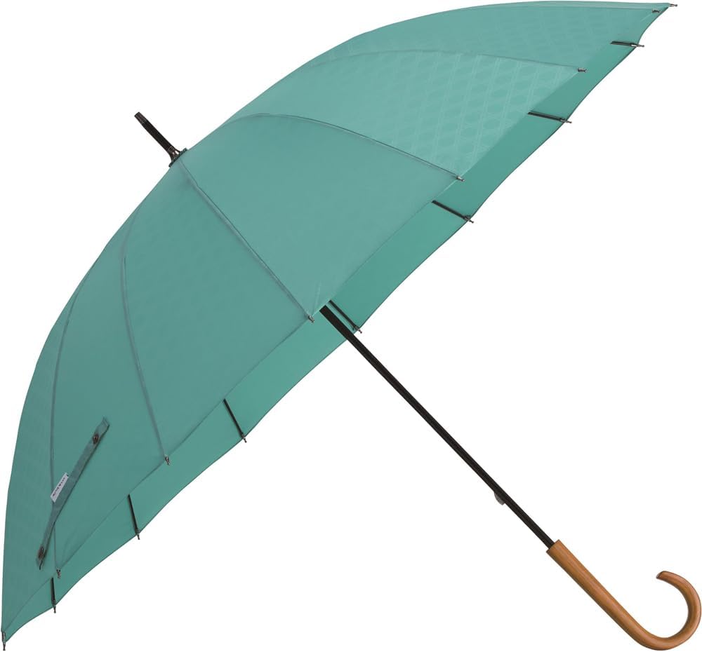マブ(mabu) 日傘 傘 日傘兼用雨傘 レディース メンズ ユニセックス 60cm 16本骨 「 江戸 」 浅葱 SMV-42284 長傘 雨傘 UVカット 遮光 晴雨兼用傘 おしゃれ 可愛い 軽量