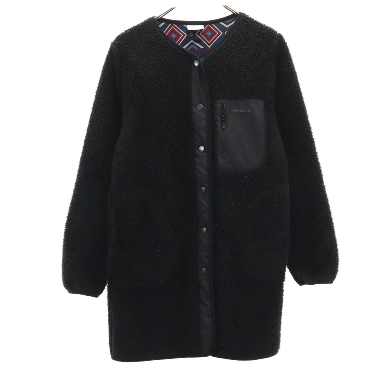 フリース ボアコート M 黒 アウトドア レディース 古着