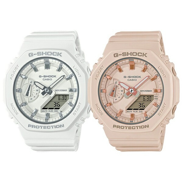 CASIO G-SHOCK ペアウォッチ お揃い 恋人 カップル カシオ Gショック ペア 時計 メンズ レディース 腕時計 手表 デジタル コンパクト 薄型ケース 軽い ミドルサイズ ホワイト ベー