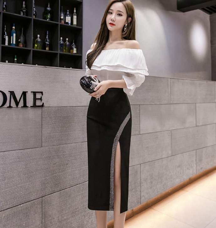 スカート デート タイトスカート ミモレ丈 サイドスリット 可愛い きれいめ 上品 おしゃれ かっこいい 可愛い ラブリー キュート ガーリー クール モード系 セクシー エレガント 存在感 5,299円