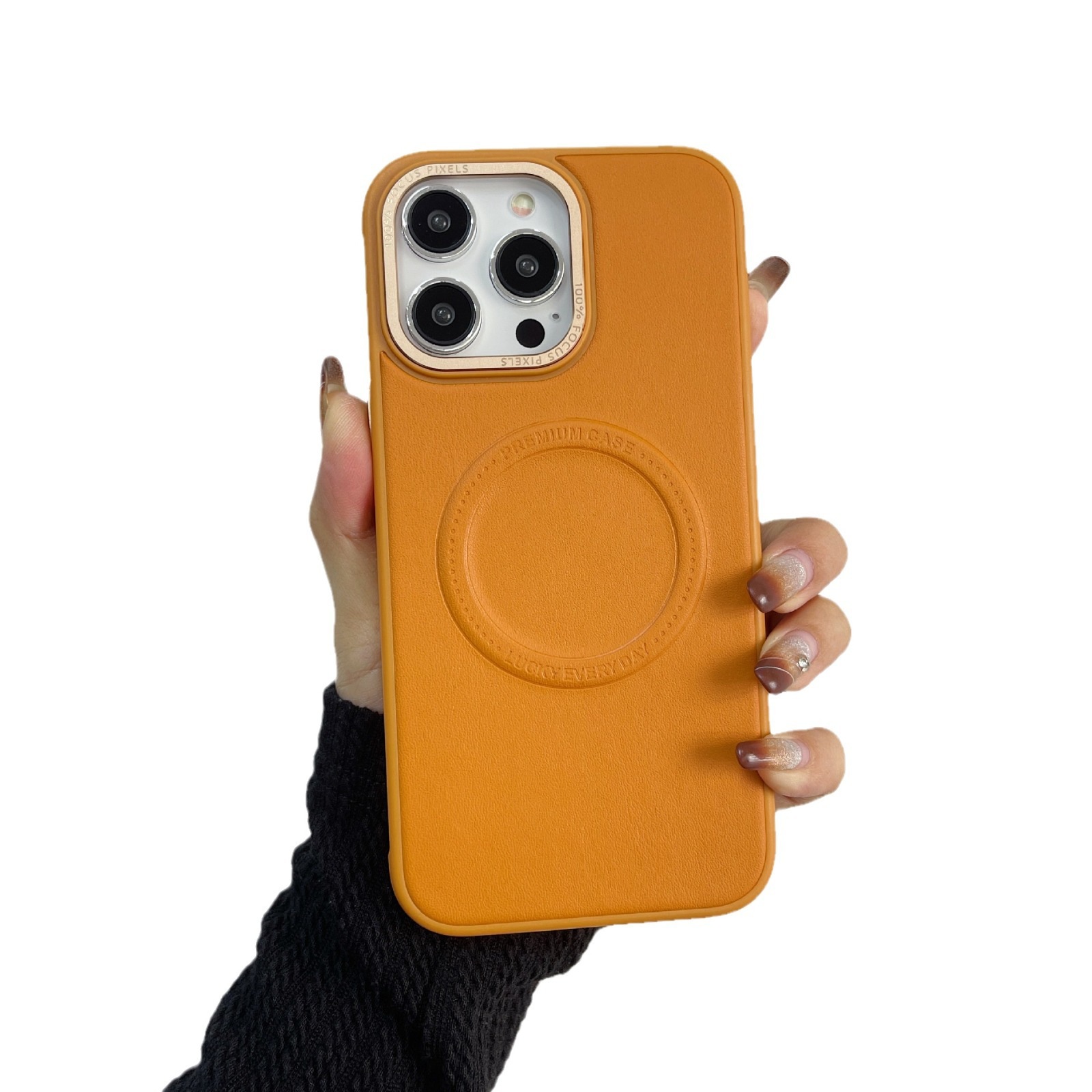 シンプルな純色革転倒防止携帯電話保護カバーに適用されます