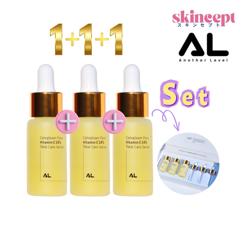 【正規品 1+1+1】 セレグリムピュアビタミンC14%トータルケアセラム 15ml x3個セッ_美容液