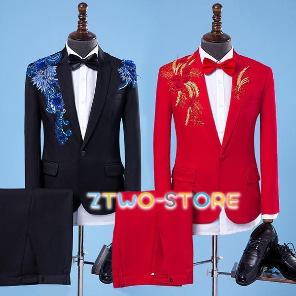 【サイズ有S/M/L/XL/2XL】メンズ スーツ ステージ衣装 演出服 ダンスウェア ダンス衣装 演奏会 メンズ スーツ カラオケ 発表会