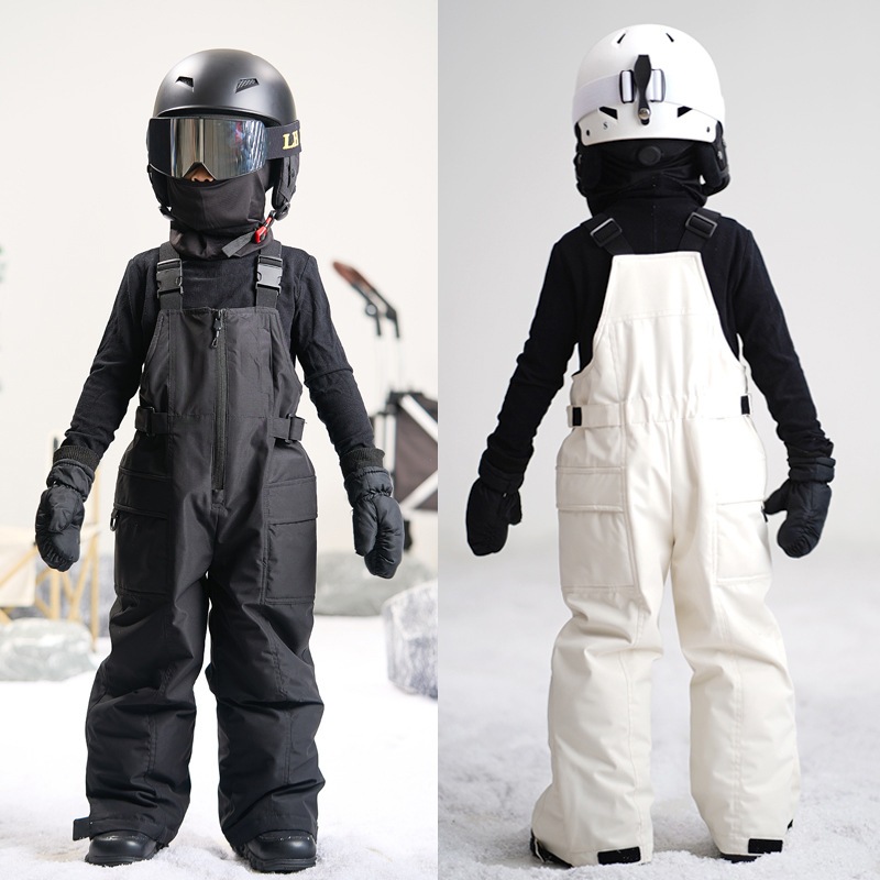 スノーボードウェア 2024 2025 キッズ 子供 ベビー服 単品 ビブパンツ ロングパンツ つなぎ ボトムス スノボウェア スキーウェア 防寒着 韓国風 女の子 男の子 切り替え どもウェア