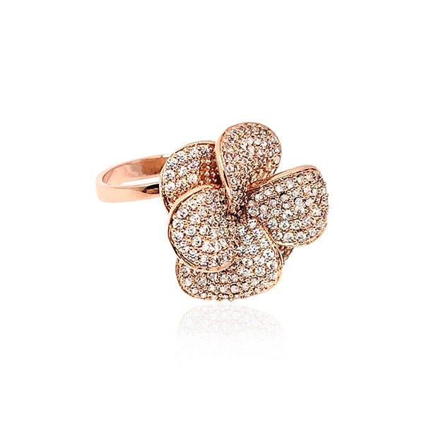 フローラルリーフキュービックリング