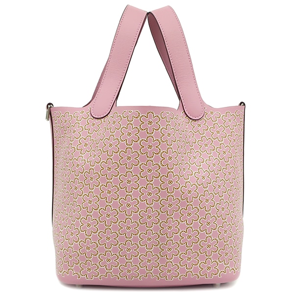 エルメス HERMES ハンドバッグ ピコタンロックPM ラッキーデイジー ヴォースイフト モーヴシルベストル×キュイーブル×ブラン シルバー金具 U刻印（2022年製） 【箱】【中古】