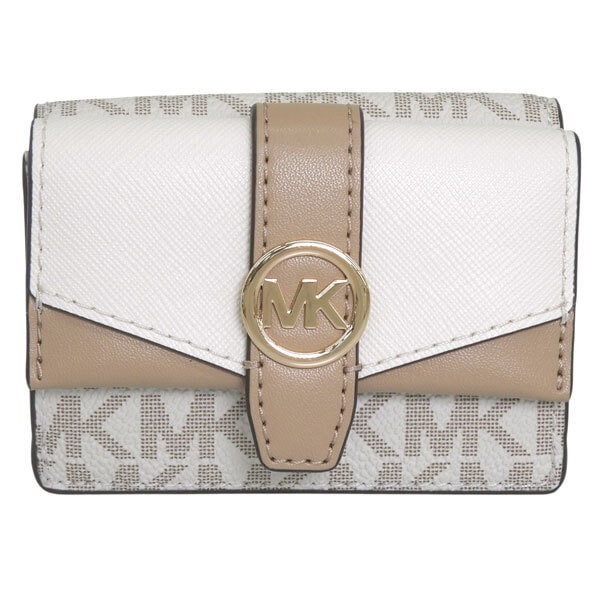 3つ折り財布 35R6GGRD0B 605 PVC WHITE/BEIGE