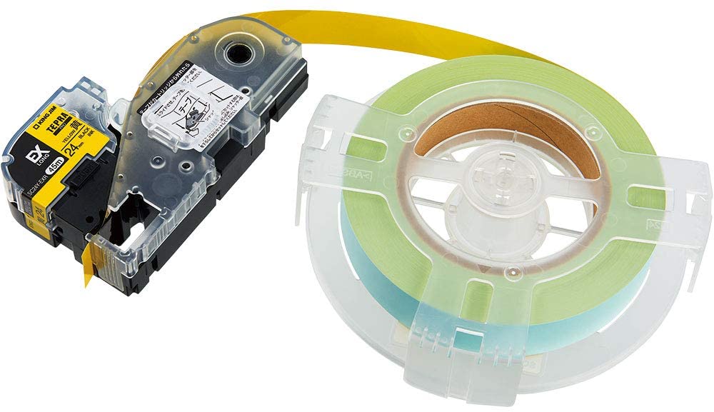 テープカートリッジ テプラPRO 詰替用EXロングテープ カラーラベル（パステル） 黄 24mm 長尺45m SC24Y-EXR