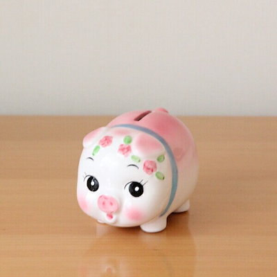 可愛いブタさん貯金箱 Qoo10] ぶた貯金箱 (小) /日本製 国産品 瀬 : 家具・インテリア