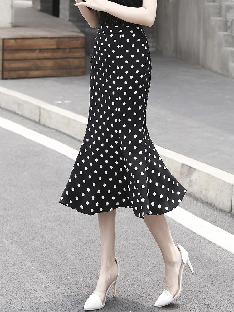 選べる福袋スカート ボトムス レディース きれいめ ドット柄 マーメイドスカート レション おしゃれ ロ