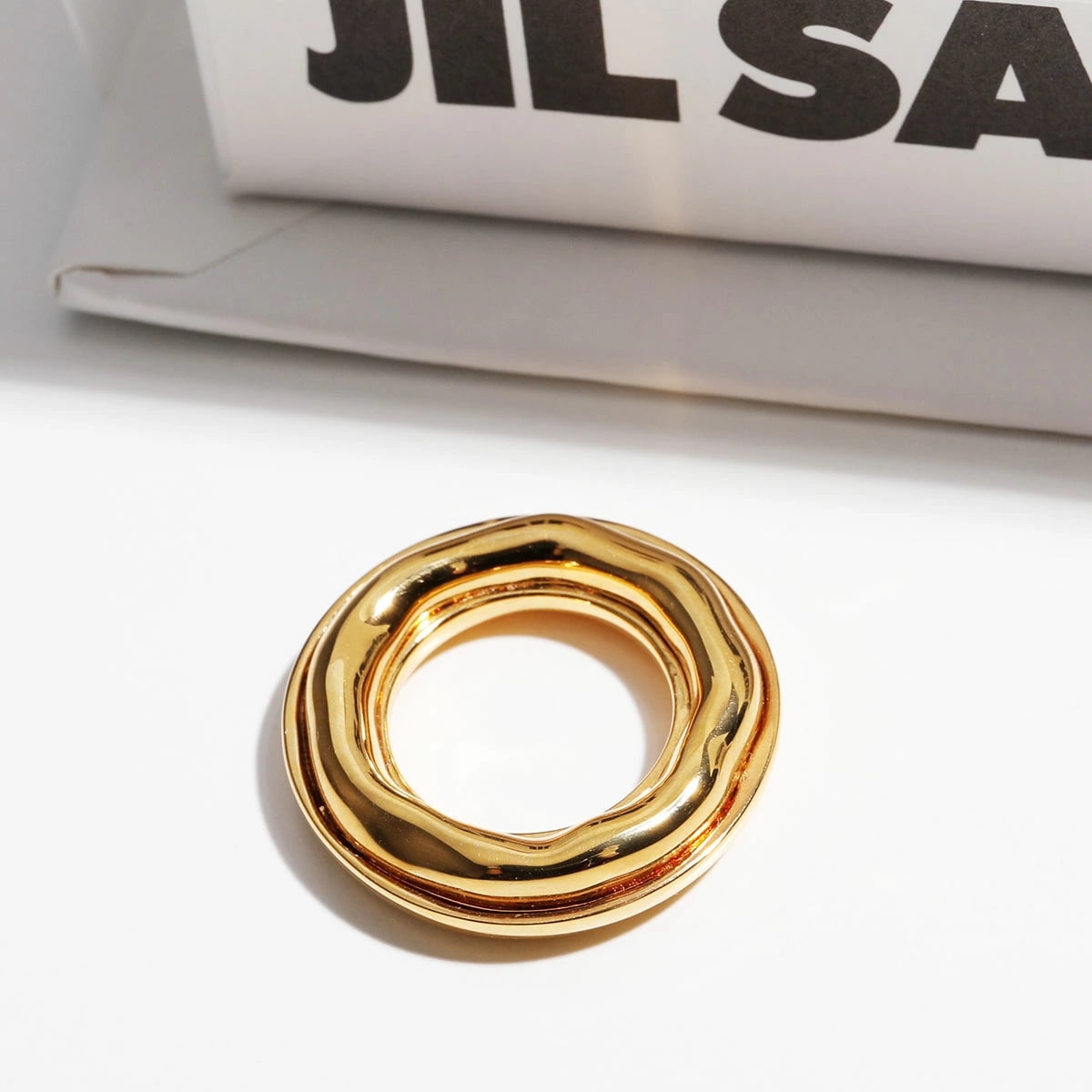 JIL SANDER ジルサンダー リング J56UQ0004 P4877 レディース エングレーブロゴ 指輪 アクセサリー 712/GOLD