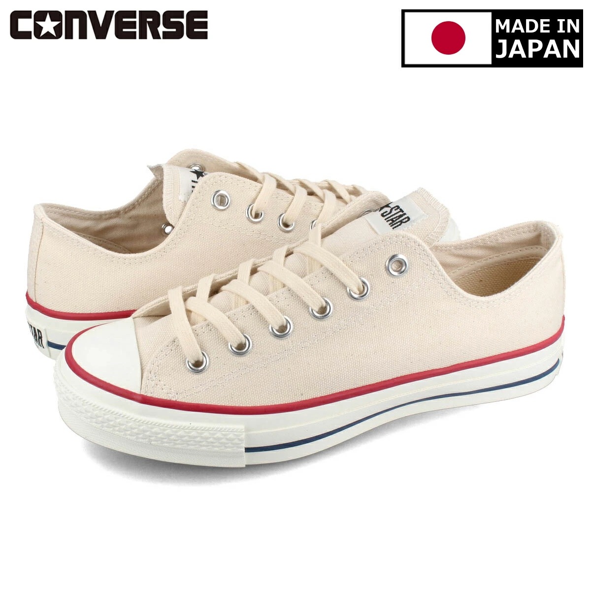 CANVAS ALL STAR J OX NATURAL WHITE 【MADE IN JAPAN】