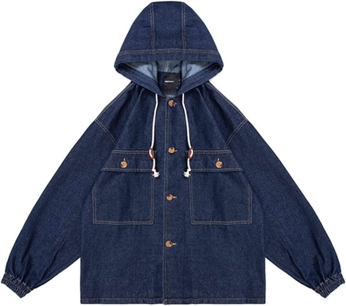 秋服 フード付き デニムジャケット メンズ パーカー 原宿系 レトロ カジュアル ジャンパー 薄手 防風防寒 ジージャン Gジャン オシャレ 大きいサイズ カーゴジャケット 羽織り デイリー キャンプ