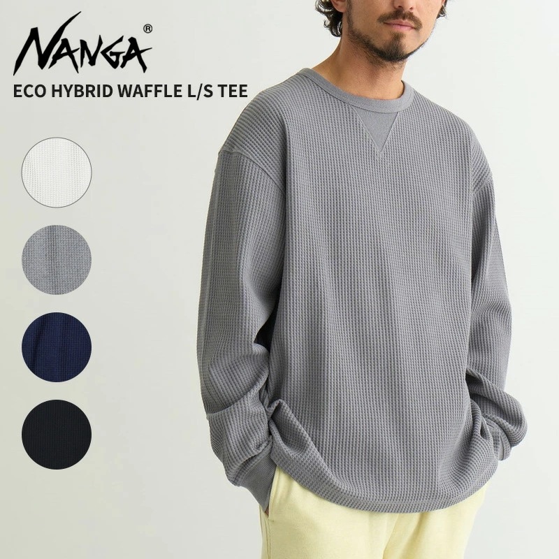 ナンガ ロンT メンズ 長袖Tシャツ NANGA エコハイブリッド ワッフル ロングスリーブTシャツ ECO HYBRID WAFFLE L/S TEE NW2311-1G218