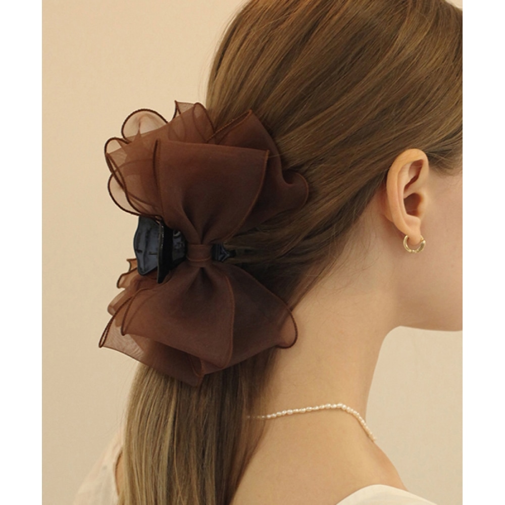 HAS LV025 ダブルリボンヘアクリップ