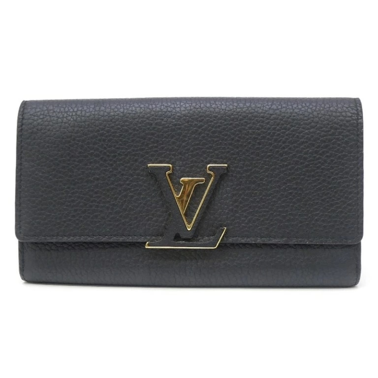 ルイ・ヴィトン LOUISVUITTON 長財布 ポルトフォイユカプシーヌ M61248 ノワール トリヨンレザー 【中古】(68297)