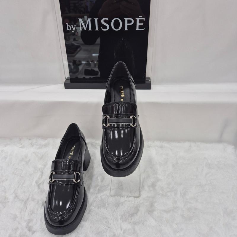 By 女性 クラシック ポイント ローファー 112HT439SS001 BLACK 2 JJ