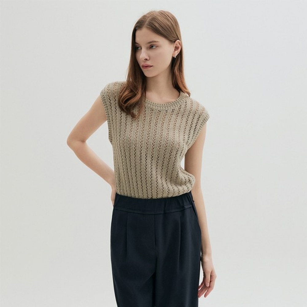 (エスソレジア) S ソレディアかぎ針編みニットベスト SOO6ZKV010