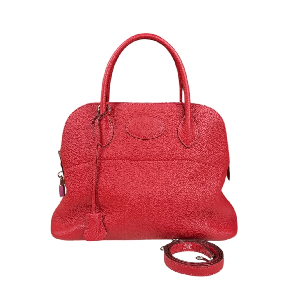 エルメス ボリード31 ショルダーバッグ トリヨンクレマンス レッド HERMES 中古