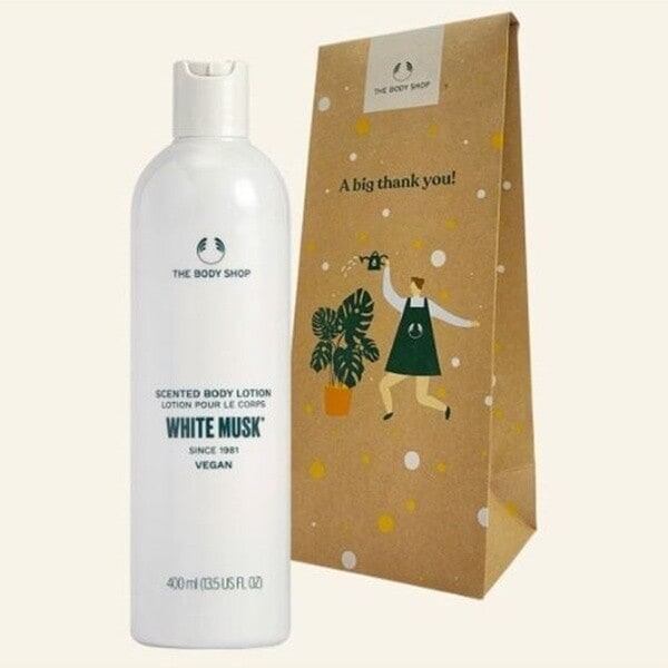 【The body shop】 ザ·ボディショップ ホワイトムスク ボディローション 400ml(プレゼント) 贈呈品なくなり次第贈呈終了