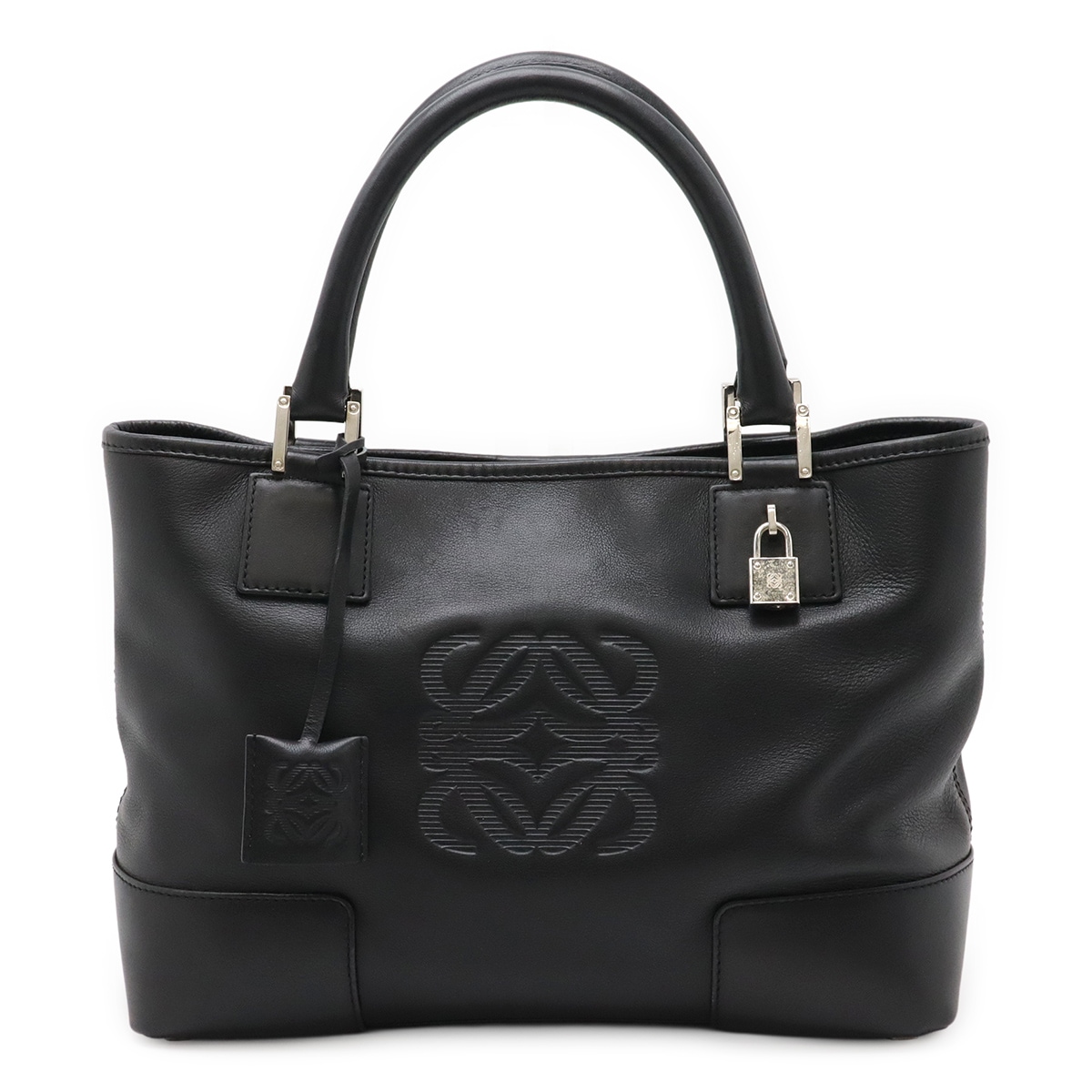 アナグラム アマソナ フスタ ハンドバッグ トートバッグ レザー ブラック 黒 シルバー金具 311.62.02 45,370円