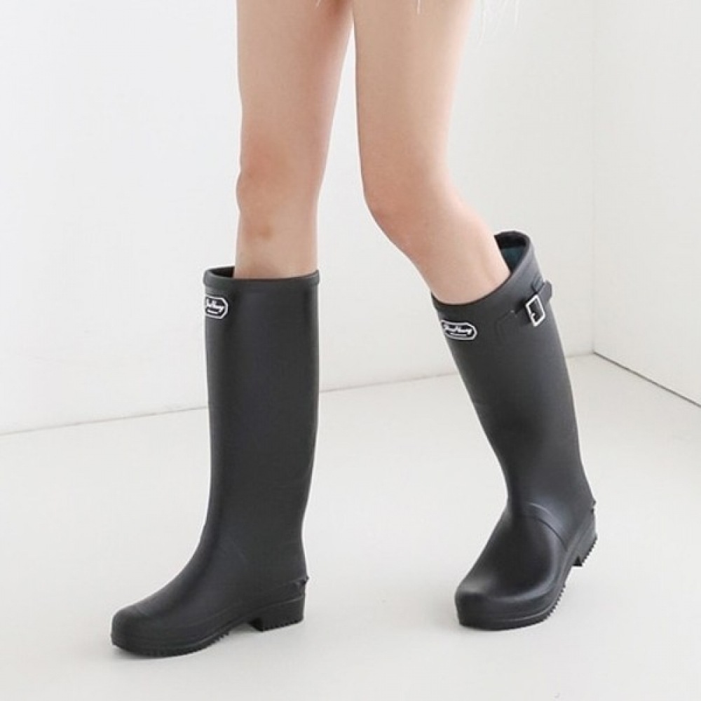 [Ninas Paris] バックル付きロングレインブーツ