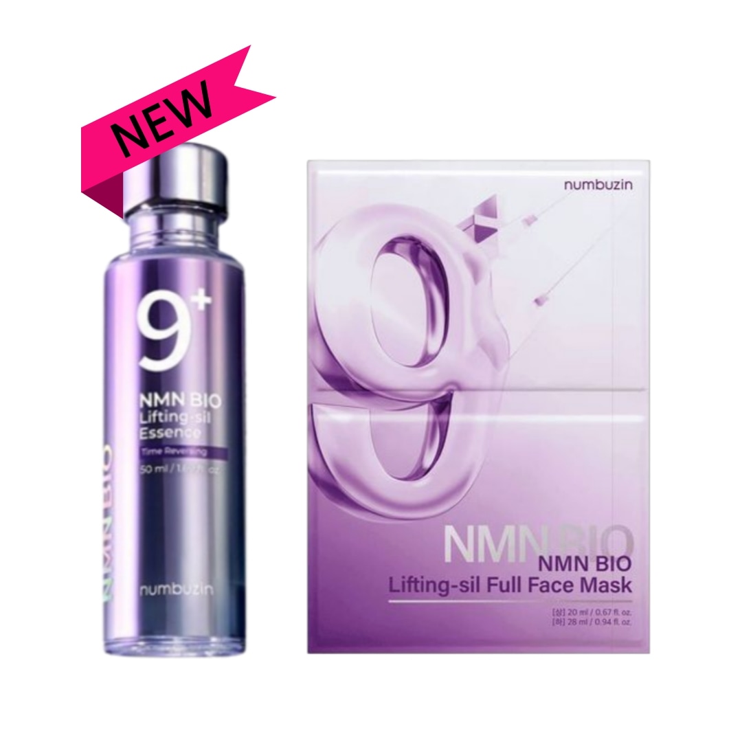 【SET】 9番 NMN BIO リフティング 原液エッセンス 50ml + 9番 NMN BIO リフティング フルフェイスパック 4枚（+引き生地ギフト企画）/ 弾力ケア / 韓国コスメ