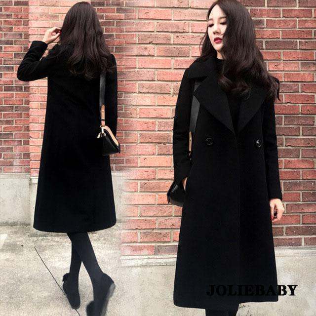 [BIG-SALE限定]ブラック ロングコート レディース 冬 アウター ラシャコート 大きいサイズ 黒 20代 30代 チェスターコート ロングアウターベストセラー