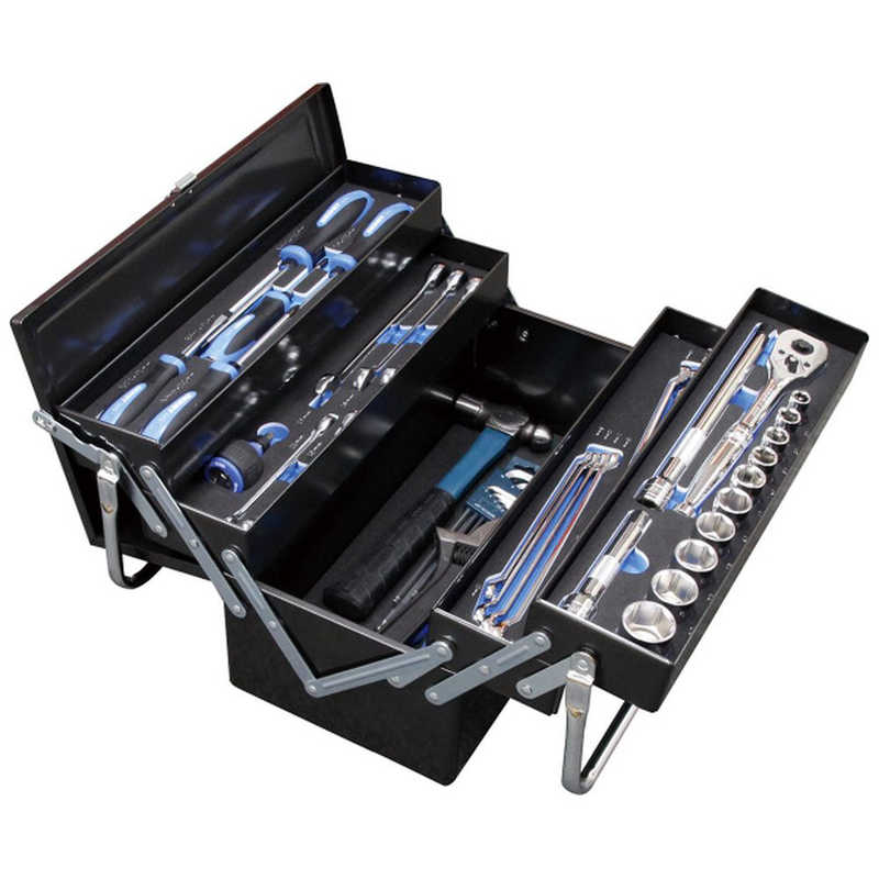 SIGNET　12.7SQ 41点組 両開きメカニックツールセット トレイ付　54007