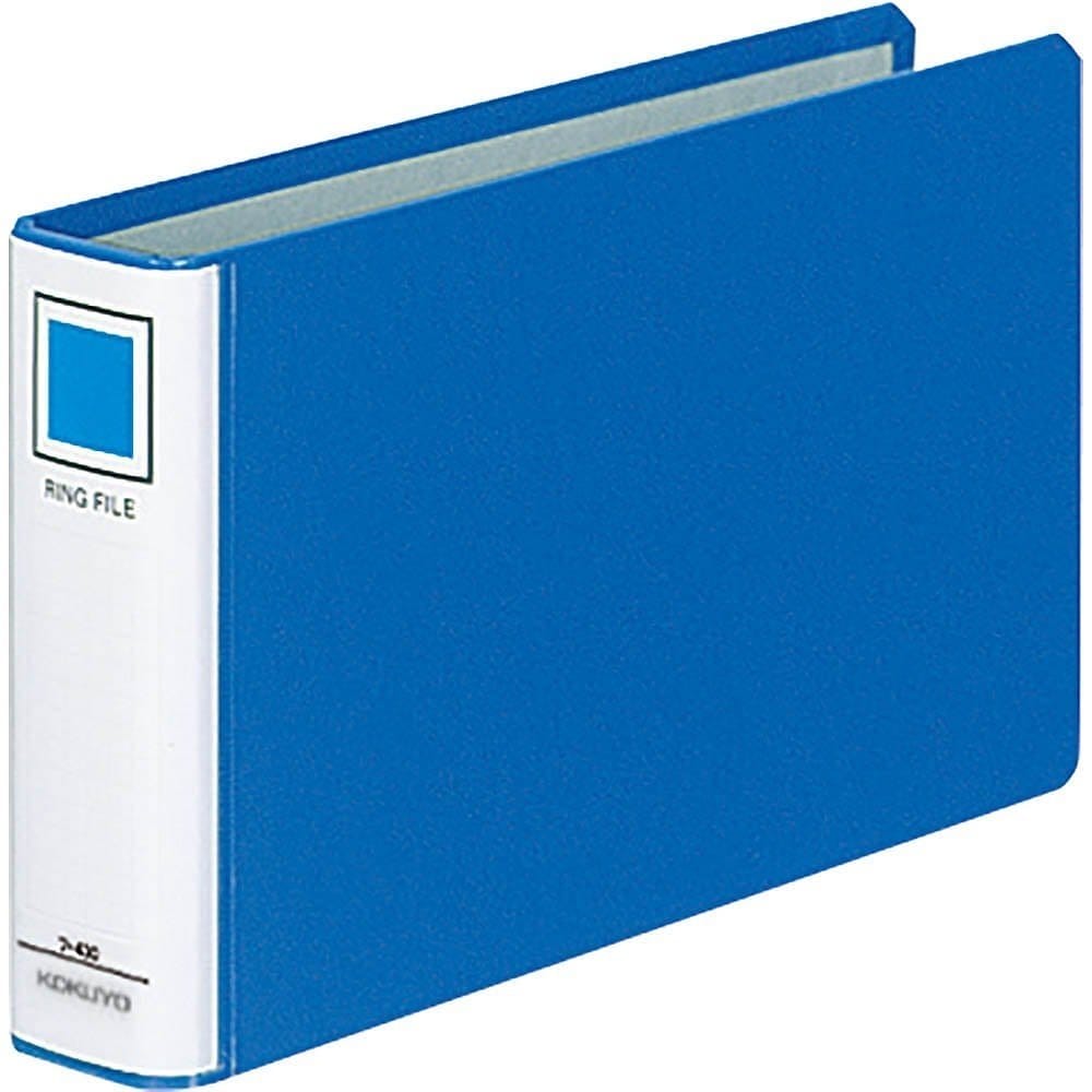 （まとめ買い）リングファイル PP表紙 B6横 青 フ-438NB [x5]