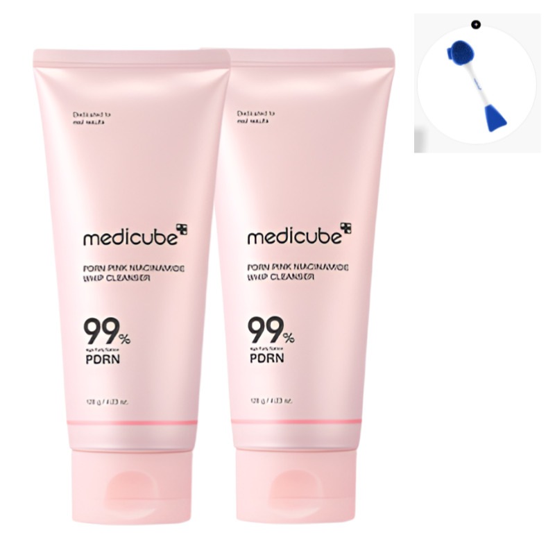 PDRN ピンク ナイアシンアミド ホイップクレンザー1+1 2個購入時毛穴ブラシ贈呈