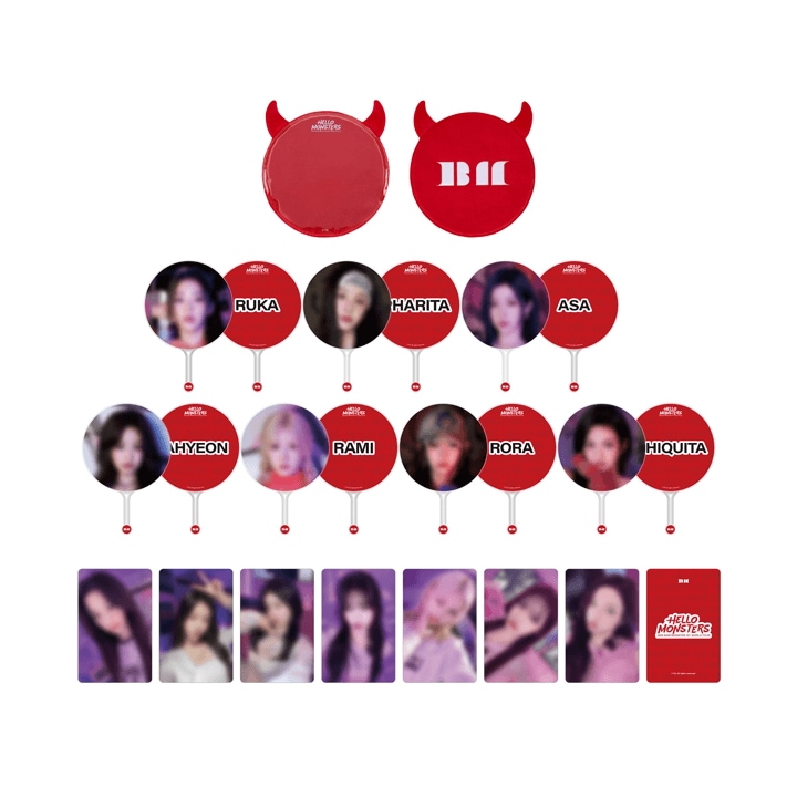 [HELLOMONSTERS] BABYMONSTER IMAGE PICKET + FABRIC HORN COVER SET