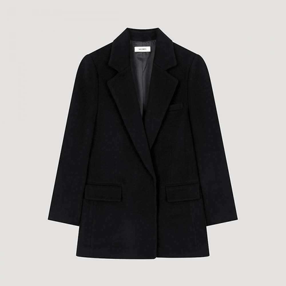 (Shes Miss) ウールバックスリットテーラードジャケット_SWWJKO41040_BK