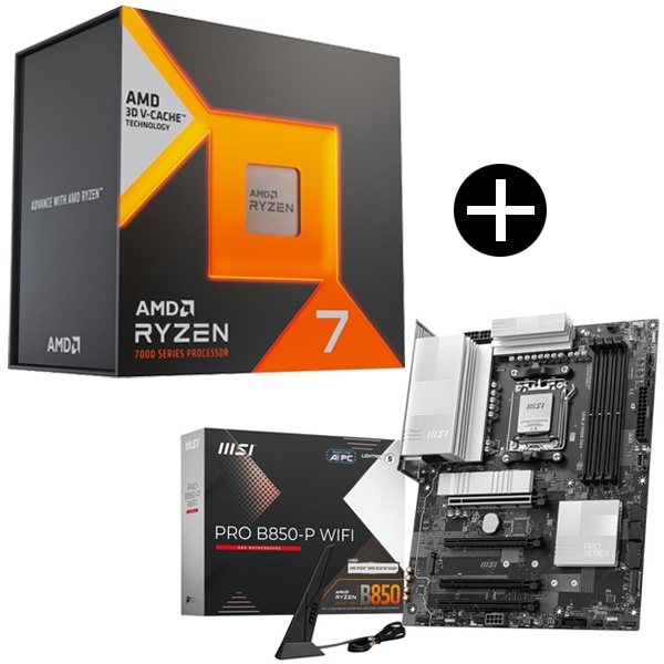 Ryzen7 7800X3D W/O Cooler ゲーミングプロセッサー + MSI PRO B850-P WIFI ATXマザーボード セット